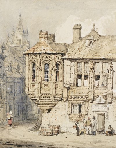 Straßenszene in Rouen von Samuel Prout